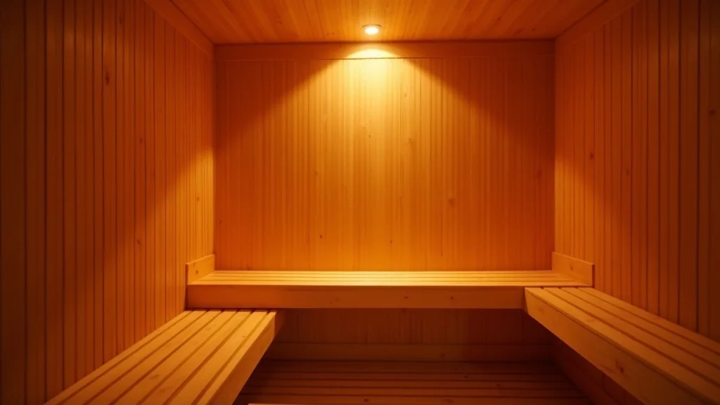 Warm cedar sauna interior at Nuvania, Boulder